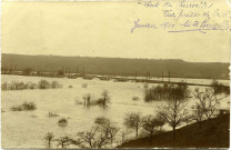 Courcelles-sur-Seine. [Une prise de la côte de Courcelles - janvier 1910].