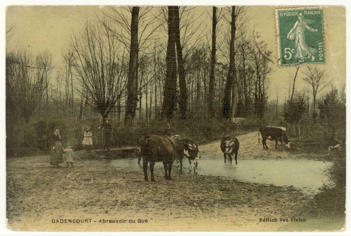 Gadencourt. Abreuvoir du Gué.