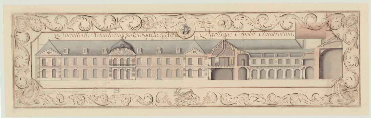 Vieille-Lyre (La) _"Dormitorii Monachorum partis conspectus occidentalis, partisque coenobii claustrorum Beatae Mariae de Lyra".
