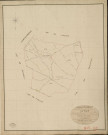 Gauville-près-Verneuil. Tableau d'assemblage _ du Plan Parcellaire de la Commune de Gauville _ Canton de Verneuil - Evreux - Eure. _ Terminé sur le Terrain le 31 Aout 1835, sous l'administration de M. A. Passy, Préfet _ M. Pescheur, Maire _ et sous la Direction de M. Marel, Directeur des Contributions directes _ M. Le Fébure, Géomètre en Chef. _ Par M. Canu, Géomètre de 1re classe.