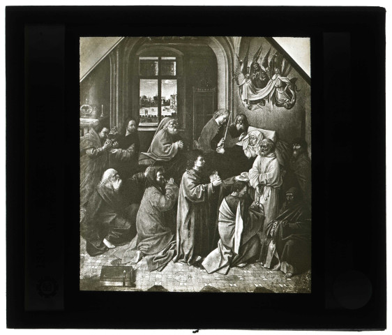 Musée The National Gallery de Londres (Angleterre), tableau de Schongauer « la Mort de la Vierge ».