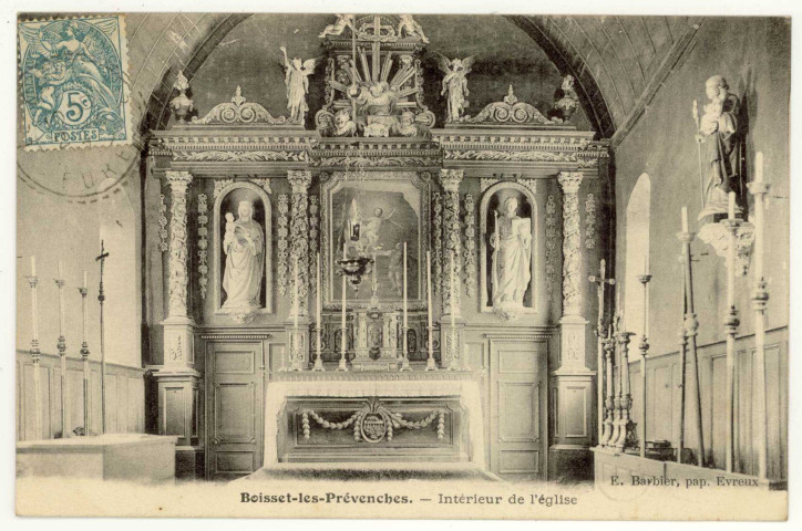 Boisset-les-Prévanches. Intérieur de l'Eglise.