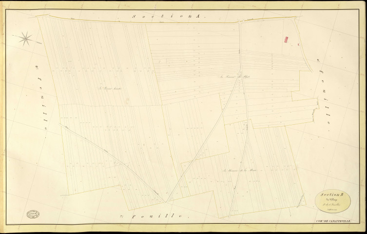 Canappeville. Section B _ du Village _ 3e de 8 Feuilles