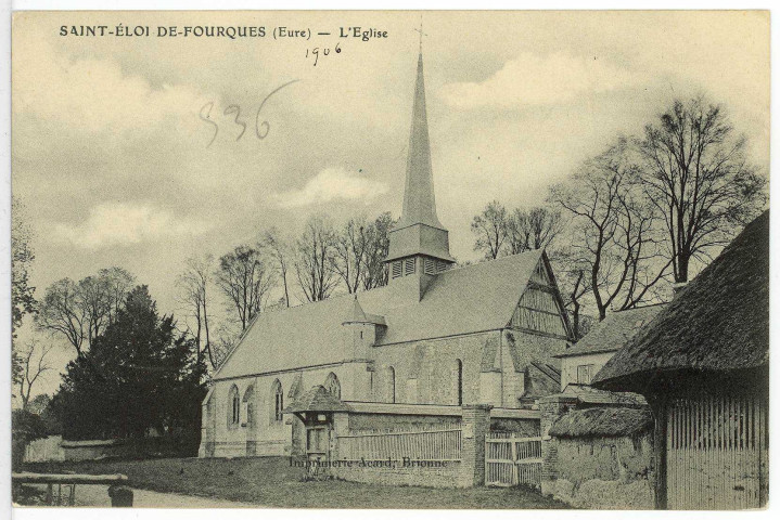 Saint-Eloi-de-Fourques. L'Eglise.