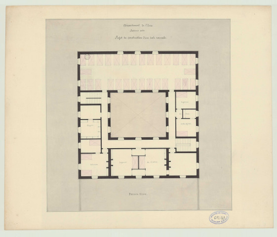 Evreux _"Projet de construction d'une Ecole Normale".