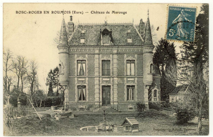 Bosc-Roger-en-Roumois. Château de Marouge.