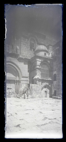 Façade de l'église du Saint-Sépulcre à Jérusalem (Israël).