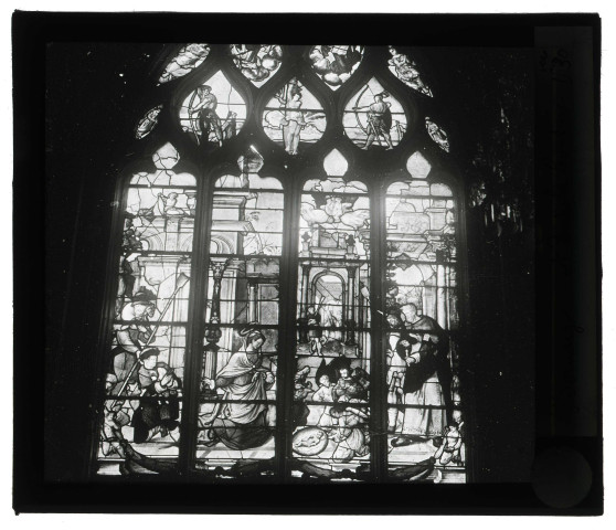 Basilique Notre-Dame de la Couture de Bernay (Eure), vitrail de "La Nativité".