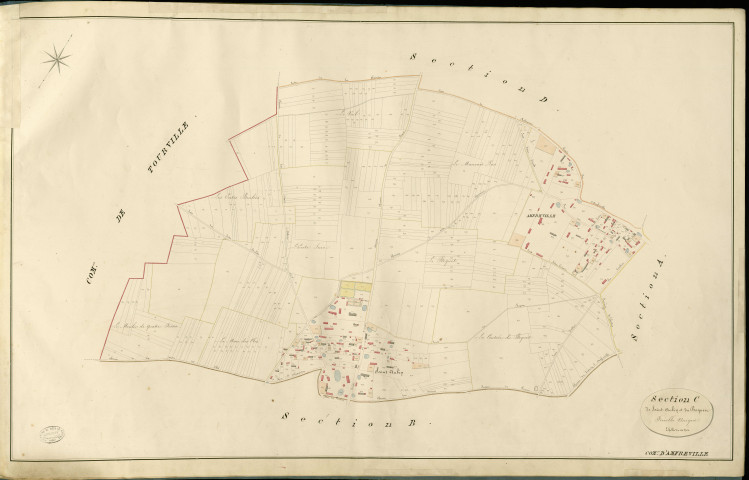 Amfreville-la-Campagne. Section C _ de Saint Aubin et du Boquet _ Feuille Unique
