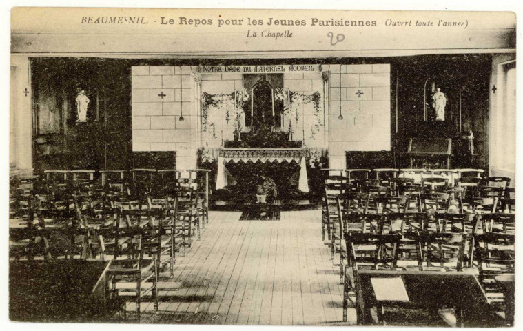 Beaumesnil. Le Repos pour les Jeunes Ouvrières Parisiennes - La Chapelle.