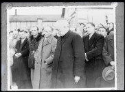 L'abbé Bretocq lors de la cérémonie de remise de son titre de la légion d'honneur.