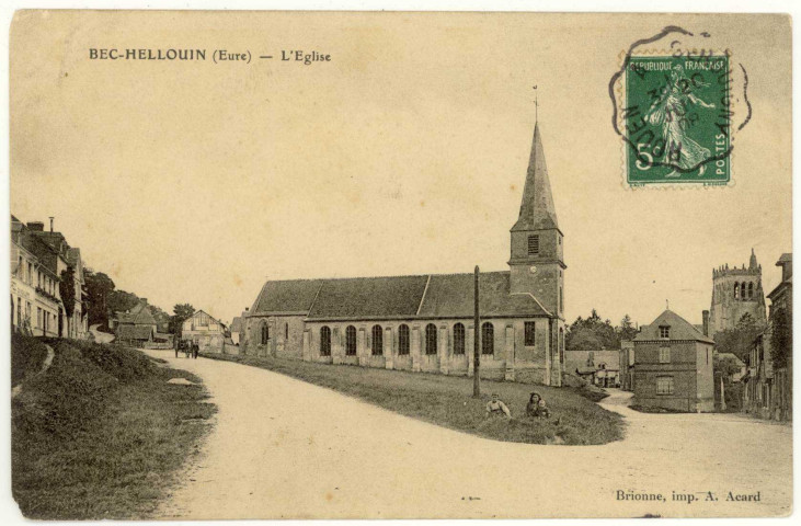 Bec-Hellouin (Le). L'Eglise.