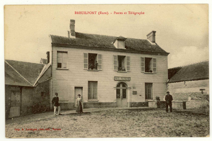 Breuilpont. Postes et Télégraphe.