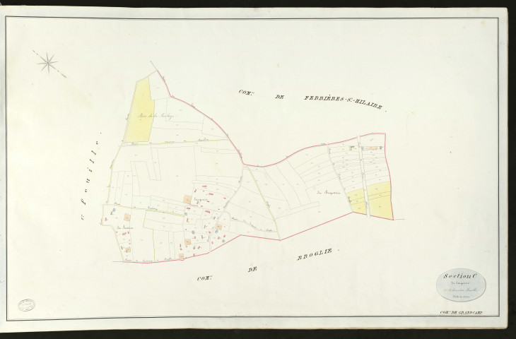 Grandcamp. Section C _ de Larquerie _ 2ème et dernière feuille _ Echelle de 1 à 2500