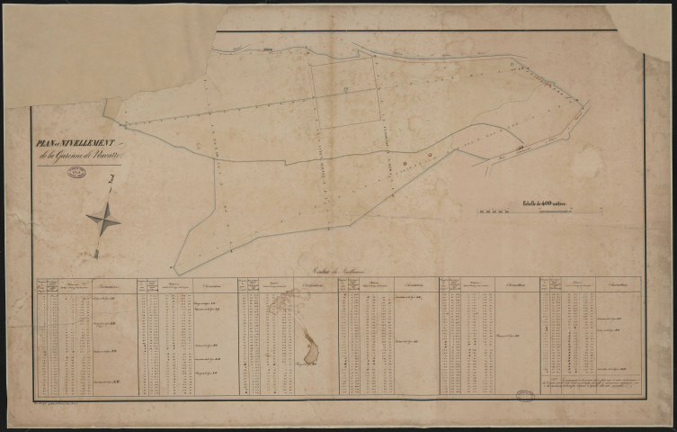 "Plan de nivellement de la garenne de Navarre".