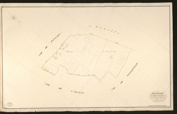 Saint-Sulpice-de-Graimbouville. Section B _ du Château de la Mare _ 2e et derniere Feuille