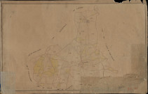 Guichainville. Tableau d'assemblage _ du Plan Parcellaire de la Commune de Guichainville _ Canton de Evreux Sud - Evreux - Eure. _ Terminé sur le Terrain le 5 Novembre 1841, sous l'administration de M. Zédé, Préfet _ M. Leroy, Maire _ sous la Direction de M. Garnier, Directeur des Contributions directes _ M. Le Fébure, Géomètre en Chef. _ Par M. Le Grain, Géomètre de 1re classe.