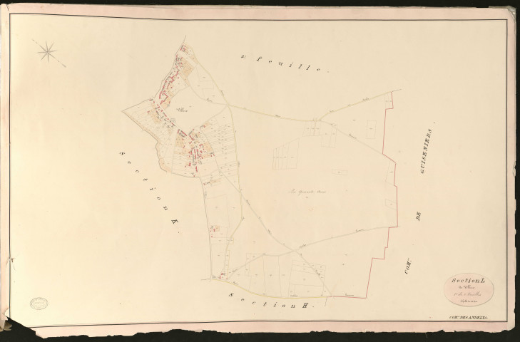 Andelys (Les). Section L _ de Villiers _ 1re de 2 Feuilles