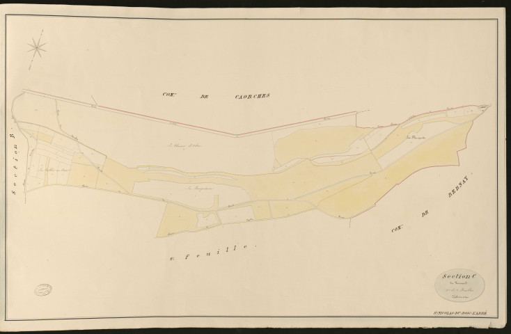 Saint-Nicolas-du-Bosc-l'Abbé. Section C _ du Voisnard _ 1re de 2 Feuilles