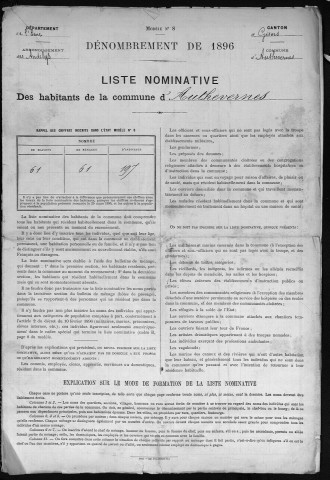 AUTHEVERNES 1896