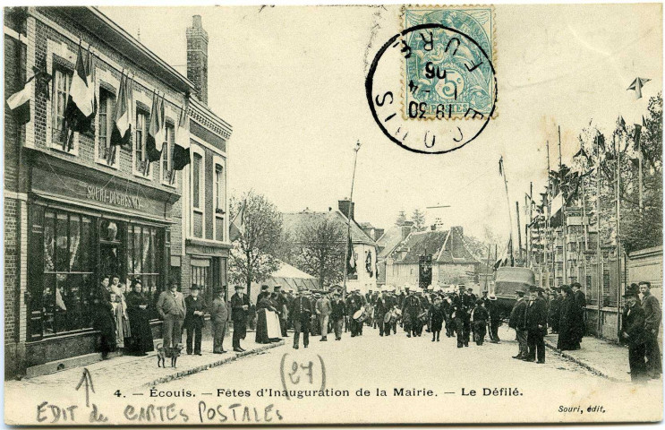 Ecouis. Fêtes d'Inauguration de la Mairie. - Le Défilé.