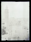Minaret dans le quartier de l'église du Saint-Sépulcre à Jérusalem (Israël).