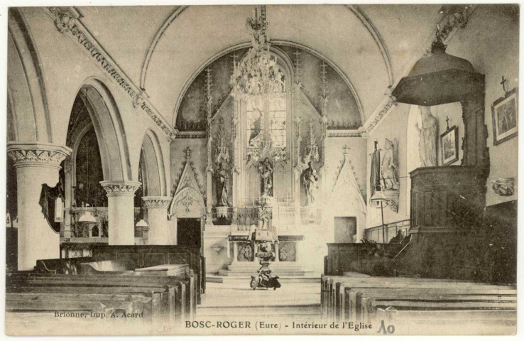 Bosc-Roger-en-Roumois. Intérieur de l'Eglise.