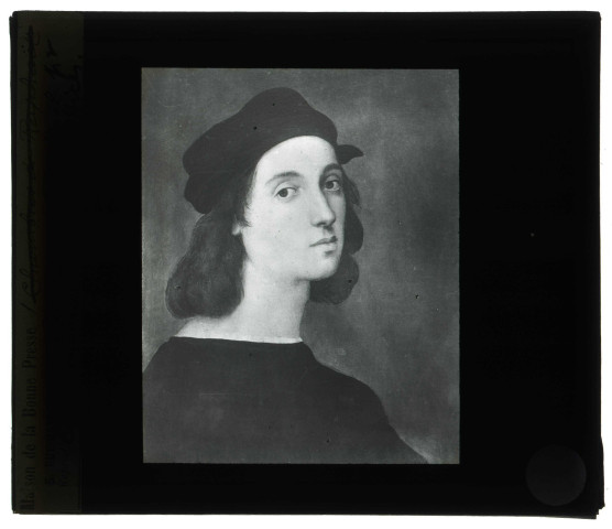 Musée les Offices de Florence (Italie), tableau de Raphaël « Autoportrait ».
