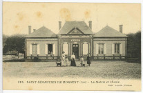 Saint-Sébastien-de-Morsent. La Mairie et l'Ecole.