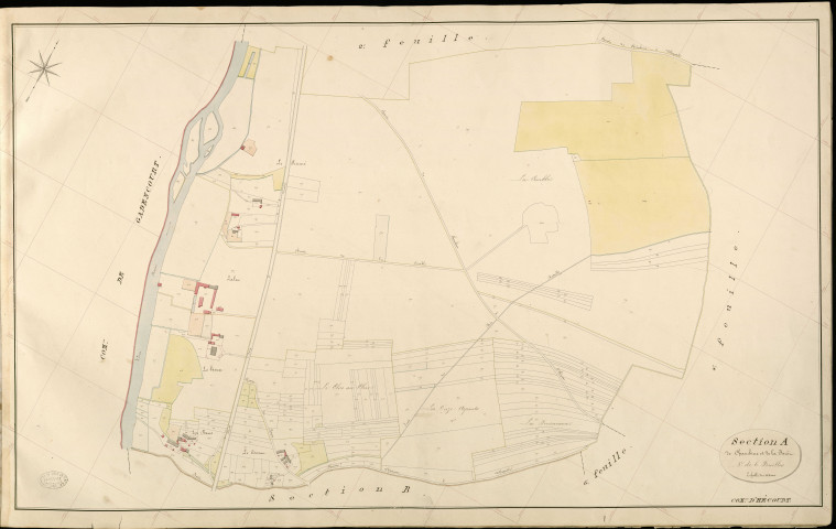 Hécourt. Section A _ de Chambine et de la Forêt _ 3e de 6 Feuilles