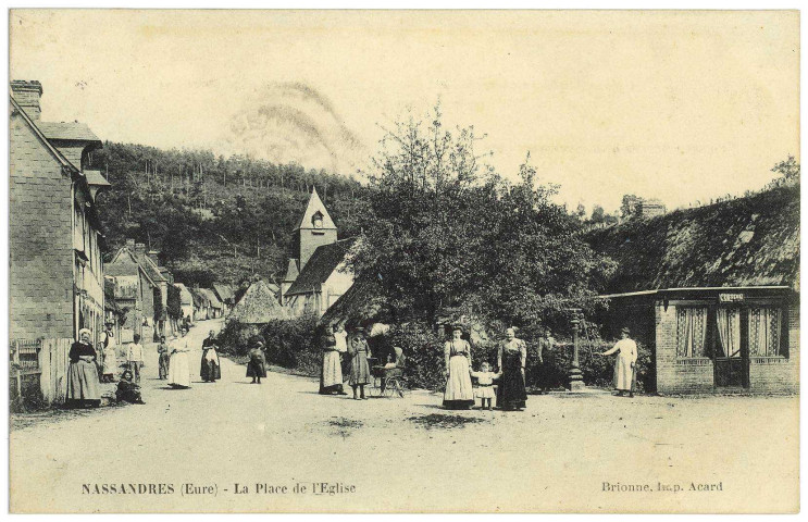Nassandres. La Place de l'Eglise.