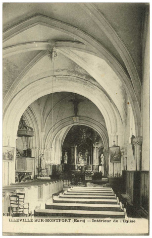 Illeville-sur-Montfort. Intérieur de l'Eglise.