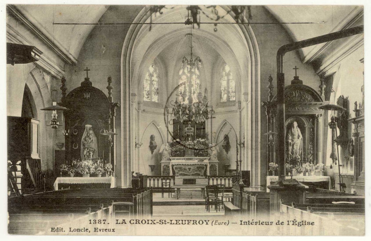 Croix-Saint-Leufroy (La). Intérieur de l'Eglise.
