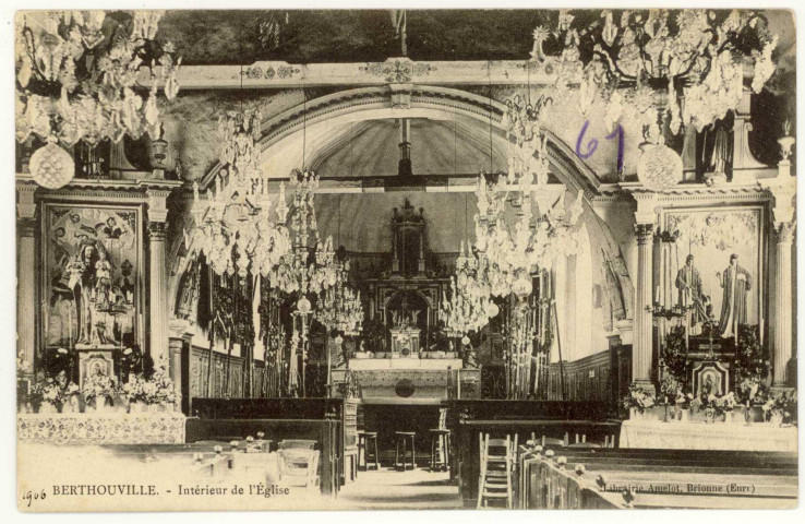 Berthouville. Intérieur de l'Eglise.