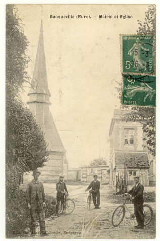 Bacqueville. Mairie et Eglise.