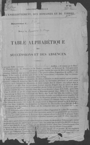 Tables 1909-1927