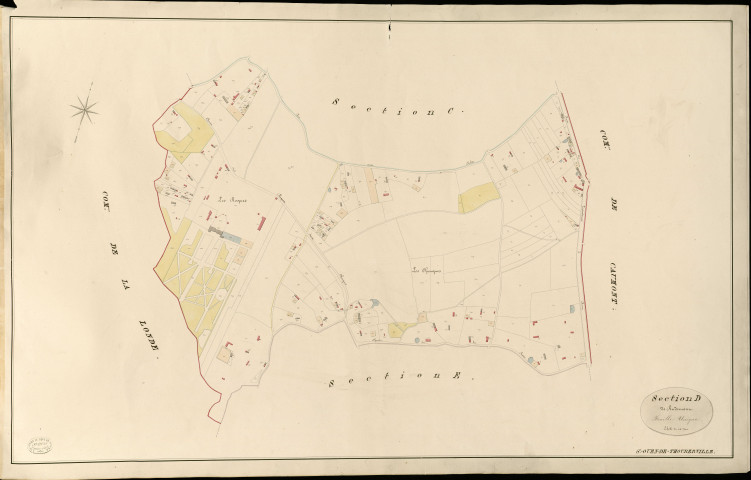 Saint-Ouen-de-Thouberville. Section D _ du Rudemont _ Feuille Unique