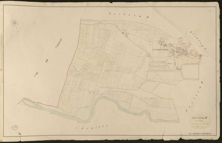 Croix-Saint-Leufroy (La). Section E _ du Village _ 2e et dernière Feuille