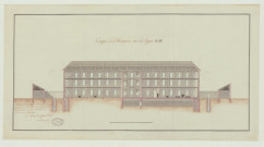 Evreux _Hospice rue Saint-Louis. Projet 3 _ " Dépôt de mendicité et l'hospice " .