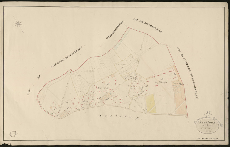 Marcouville-en-Roumois. Section A _ de la Saugère _ Feuille Unique