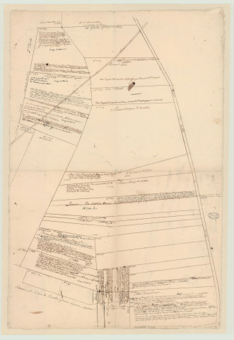 Panilleuse - 1- "Plan géométrique d'une portion des bruyères appelé communes".* 2-" Plan du triège de Lavatine en grand. 25e carton de Pannilleuse". *