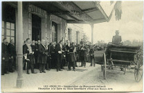 Andelys (Les). Inauguration du Monument Sellenik - Réception à la Gare de Sous-Secrétaire d'Etat aux Beaux Arts.