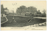 Saint-Philbert-sur-Risle. La Mairie - Le Calvaire.
