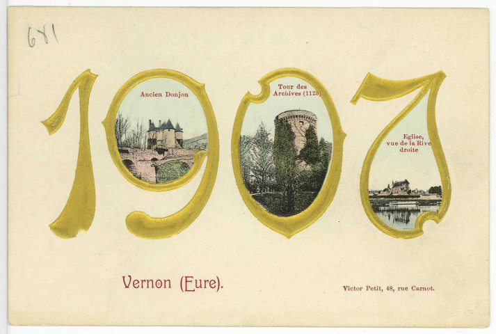 Vernon-Ville. Carte souvenir.