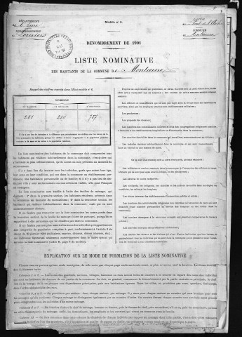 MONTAURE 1901