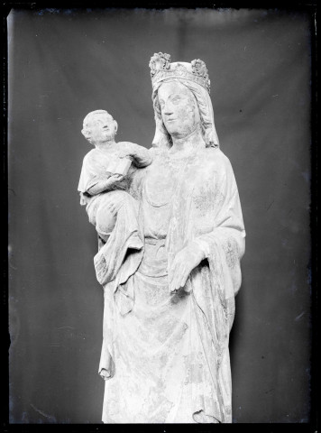 Statue de Vierge à l'enfant de l'église de Noyers (Eure).