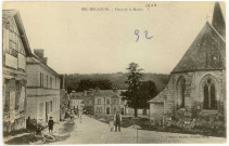 Bec-Hellouin (Le). Place de la Mairie.