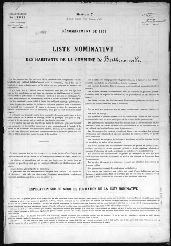BERTHENONVILLE 1936