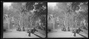 Cour intérieure de la mosquée d'Ourfa (Turquie) (notice PA).