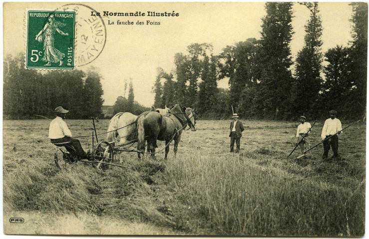 Divers. La Normandie illustrée. - la fauche des Foins.